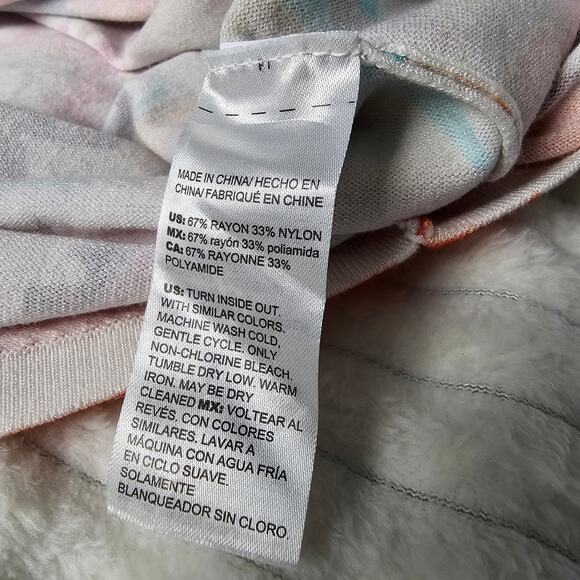 Chico’s Paisley Print Top Size 4 XXL Multicolor Knit Boho Tunic Dopamine Resort - Picture 8 of 9